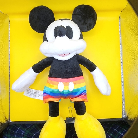 Disney Parks Mickey Mouse Plush Pride Collection 17'' Stuffed Animal Rainbow - Picture 2 of 7